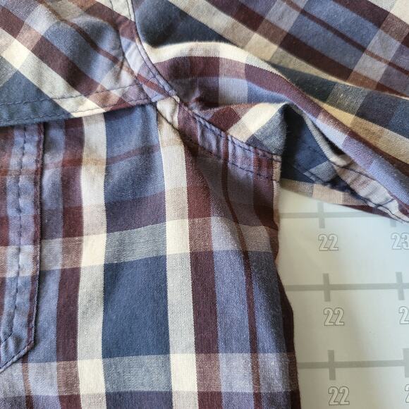 HippyTree Surf & Stone Shirt Mens M Blue Plaid Short Sleeve Button Up Outdoor - Picture 8 of 9